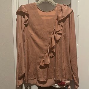 Lane Bryant silky rose top